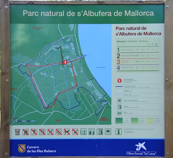  Karte: Parc natural de s'Albufera de Mallorca